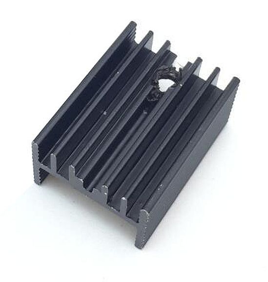 Heatsink 21x15x10mm Aluminium zwart voor TO-220
